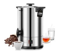 Cafetera Industrial 15L 150 Tazas/H, Macchina de Café para Hostelería 1500W | Termo de Café con Grifo, Dispensador de Bebidas Calientes de Acero Inoxidable con Mantenimiento de Calor