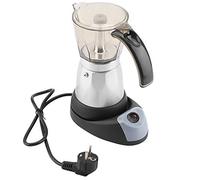 Cafetera Italiana 6 Tazas Espresso, Cafeteras Italianas Electrica Desmontable para el Hogar, Aleaciones y Materiales Plásticos, Fácil de Lavar, Moka Coffee Maker (480 W, 220 V, 300 ml) , Negro