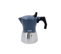 Cafetera italiana Baltic azul Quid aluminio y acero inoxidable para 3, 6, 9 y 12 tazas - Compatible con inducción, gas, vitro y eléctrica - Diseño elegante y ergonómico - Ideal para preparar café Blan