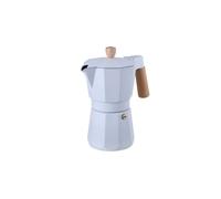 BERGNER Naturally | Cafetera italiana de aluminio con 6 tazas de capacidad | Diseño blanco bicolor | Cafetera manual | Fácil de limpiar