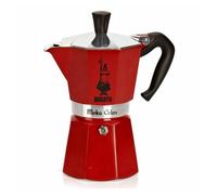 Bialetti - Moka Cafetera espresso para estufa, hace café italiano real, 6 tazas, aluminio, rojo, 270 ml