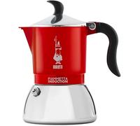 Bialetti Fiammetta Cafetera de inducción, 2 tazas (100 ml), Apto para todos los fuegos, Diseño elegante, Rojo