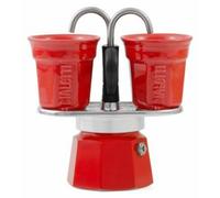 Cafetera Italiana Bialetti Mini Express 0,09 L Roja 2 tazas Aluminio