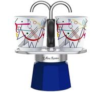 Cafetera italiana Bialetti Mini Express Kandinsky 2 tazas 90 ml con set de tazas
