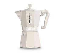 Cafetera Italiana Bialetti Moka Exclusive 6 tazas aluminio crema para inducción