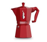 Cafetera Italiana Bialetti Moka Exclusive 6 Tazas Roja para inducción