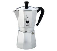 Bialetti - Moka Express: Icónica Cafetera Italiana para Espresso, Auténtico Café Italiano, Cafetera Moka 9 Tazas (420 Ml), Aluminio, Plata, para gas y inducción (con la placa adaptada de Bialetti)
