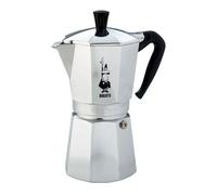 Cafetera Italiana Bialetti Moka Express 12 Tazas 0.775L Aluminio Plata Negro