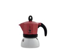 Bialetti Cafetera Moka Induction – 4 tazas (150 ml) – Aluminio, compatible con inducción – Rojo