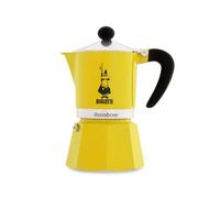 Bialetti Rainbow Cafetera Italiana Espresso, 3 Tazas, Aluminio, Amarillo