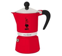 Bialetti Rainbow Cafetera Italiana Espresso, 1 Taza, Aluminio, Rojo
