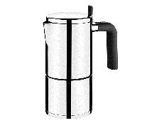 BRA Bali | Cafetera Italiana, Acero Inoxidable 18/10, Full induction, apto para todo tipo de cocinas incluida inducción, 6 Tazas, 8.5 cm