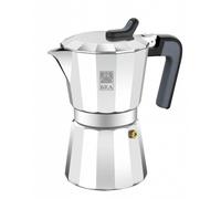 Cafetera Italiana BRA Cafetera de Luxe 2 1 Taza Negro Aluminio