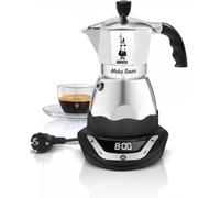 Cafetera Italiana Easy Timer 6 (Negra/Inoxidable) - BIALETTI