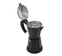 Cafetera italiana eléctrica Mocha, Pequeña cafetera de café expreso para alimentos, temperatura ajustable, máquina de café espresso eléctrica de 300 ml de capacidad, válvula de seguridad, 480 W, negro