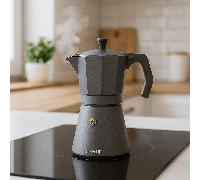 Cafetera Italiana Espresso de Aluminio para Inducción Vitro Gas Eléctrica. Cafetera de tamaños 6/9/12 Tazas -