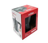 MAGEFESA Kenia Noir - Cafetera Italiana Negra 6 Tazas, 300ml, Aluminio Esmaltado, Cocinas de Gas, Vitrocerámica y Eléctricas, NO APTA PARA INDUCCIÓN