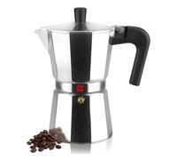 Cafetera Italiana Magefesa Kenia 12 tazas aluminio negro plata bakelita