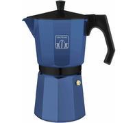 Cecotec Cafetera Italiana Cumbia Mokclassic 300 Blue, Fabricada en Aluminio, Capacidad de 150 ml para 3 Tazas, Apta para Gas, Eléctrica y Vitrocerámica, Piezas Desmontables y Aptas para Lavavajillas