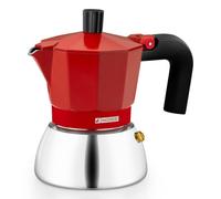 Cafetera Italiana Monix Induction Inox M863103/ 3 Tazas/ Roja