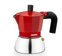 Cafetera Italiana Monix Induction Inox M863103/ 3 Tazas/ Roja