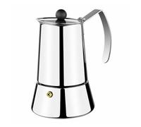 Monix Eterna Cafetera Italiana 18/10, Apta para Todo Tipo de cocinas, Incluida inducción, Color Acero Inoxidable, 4 Tazas