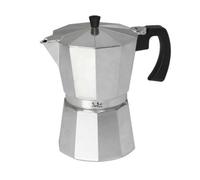 Jata CCA6 - Cafetera Italiana de Aluminio, Capacidad 6 Tazas, Apta para Todo Tipo de Cocinas Salvo inducción