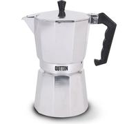Cafetera Italiana Quttin Classic de Aluminio 12 Servicios - Cafetera Italiana apta para Espresso, Mocha, Capuchino, Fácil de limpiar - Apta para Cocinas de Inducción y Todo Tipo de Cocinas