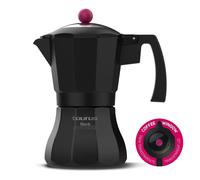 Cafetera Italiana Taurus Black Moments 6 Tazas Base Aluminio Inducción Tapa Transparente