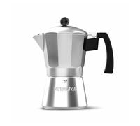 Mini Moka Cafetera Italiana 9 Tazas Plata