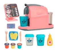 Cafetera Juguete & Caja Registradora,Juego Cafe Juguete Cafetera Juguete con Sonido y Agua,Cafetera Infantil,Juego de rol,Regalos para Niños y Niñas Mayores de 3 Años en Navidad y Año Nuevo(Rosa)
