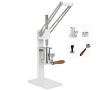 Cafetera Manual de Palanca, con Varilla de presión de 180° Que Ahorra Trabajo, Prensa de Espresso, con cámara de presión, pistón, Martillo de Polvo y Mango sin Fondo (Blanca)