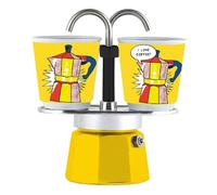 Cafetera Moka Bialetti 0001405 Amarillo 2 tazas diseño compacto
