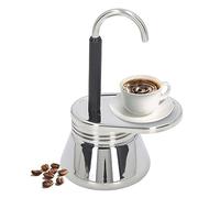 Cafetera Moka de 6,1 x 3,7 pulgadas, cafetera espresso de acero inoxidable, mini cafetera espresso para cocina espresso tipo italiano