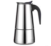 Cafetera Moka de acero inoxidable para 2/4/6/9 tazas, cafetera espresso compatible con válvula de seguridad de mango resistente al calor de inducción, herramienta de preparación (450 ml)