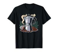 Cafetera Moka Ritual Espresso Al Fuego Café Matutino Amante Camiseta