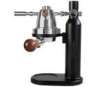 Cafetera neumática, cafetera a presión de aire manual de acero inoxidable de 58 mm, extracción rápida de 10 bar, manómetro y válvula de alivio de presión, for elaboración casera, camping, viajes