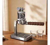 Cafetera neumática, cafetera espresso manual de presión variable de 1 a 16 bar, portafiltro de 58 mm, cavidad transparente, sin precalentamiento, para el hogar, camping, oficina