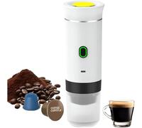 Cafetera Portatil Capsulas 3 en 1 compatible con Nespresso Dolce Gusto y Café Molido - Mini Cafetera Portátil Multicapsulas Universal para Llevar - Maquina Cafe Portatil Pequeña