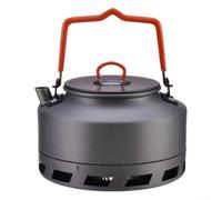 Cafetera portátil con anillo colector de calor, mango plegable resistente al calor, caldera de agua de capacidad de 1.1L/1.6L para camping, senderismo (hervidor L1)