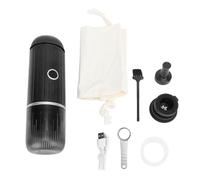 Cafetera portátil de 19 bares con calefacción eléctrica, ideal para viajes, camping, senderismo y oficina. Material ABS, batería de 7500 mAh.
