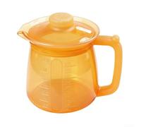 Cafetera portátil de silicona diseñada para separación de leche y café, apta para lavavajillas, no apta para horno (500 ml, beige)