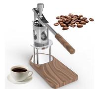 Cafetera portátil manual de espresso, máquina de café con palanca con presión ajustable y base de madera para camping, viajes, preparación casera, perfecta para los amantes del café