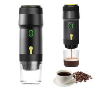 Cafetera portátil: máquina de café con batería con autocalentamiento, mini cafetera de viaje con cápsula NS y café molido, USB y cargador de coche, máquina de café espresso eléctrica para viajes y