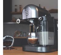 Cecotec Cafetera Semiautomática Power Instant-ccino 20 Chic Serie Nera. para café molido y en cápsulas, 20 Bares, Depósito de Leche 0.7ml, Depósito de Agua 1.7L, 1470W