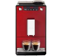Melitta Solo E950-104, Cafetera Automática con Molinillo, 15 Bares, Café en Grano para Espresso, Limpieza Automática, Personalizable, Rojo