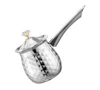 Cafetera turca de acero inoxidable con leche griega árabe Cezve Ibrik, cafetera de 200 ml, decantador de café espresso, cafetera con boquilla para estufa