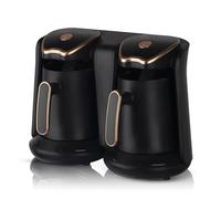 Cafetera turca eléctrica de 1200 W, diseño de doble olla, gran capacidad, con antidesbordamiento y quema en seco, para cafetera griega