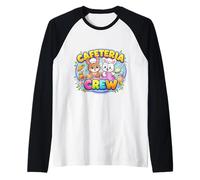 Cafetería Crew Lunch Lady Bunny Happy Easter Cute Women Girl Camiseta Manga Raglan