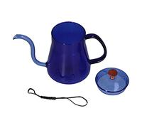 Cafetería de vidrio, 600 ml de boquilla larga reutilizable Café de café Cervecero Cervecera Cervecera colorida té seguro de té seguro para la cocina de la cocina en casa Picnic (blue)